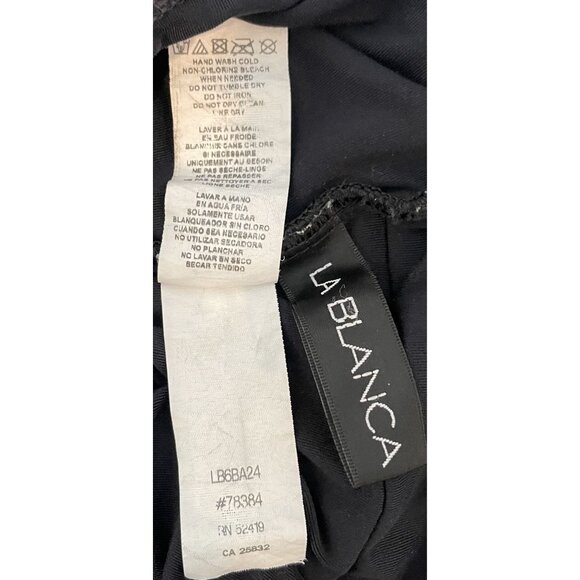 La Blanca Womens Black Adjustable Straps One-Piece Swimsuit Sz 6 Beach Sleek - Picture 5 of 6